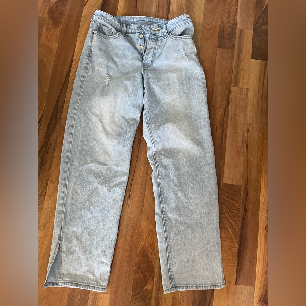 Old Navy OG Loose Button Fly, Size 6, slits at bottom of leg